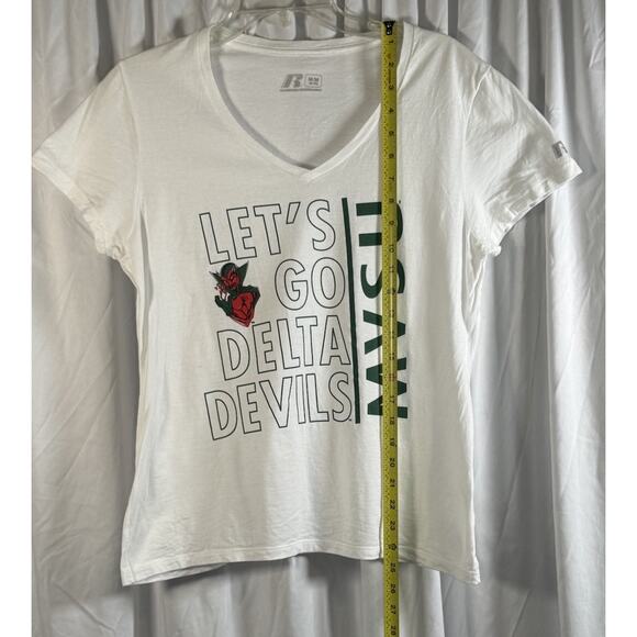 Russell Mississippi Valley State University T-Shirt, White & Green, Sz: M, 84-04 - Picture 7 of 13